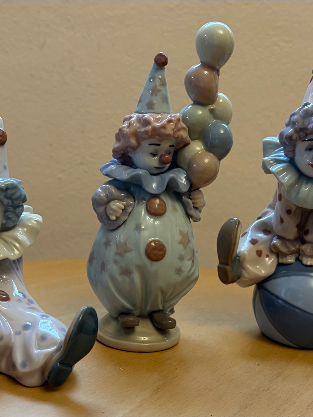 Lladro Clown Porcelain Figurines (set of 3) by Antonio Ramos Retired 2007